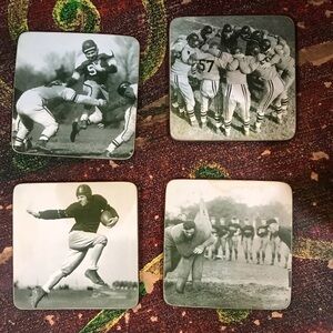 ▪️VINTAGE Pottery Barn Football Coasters
